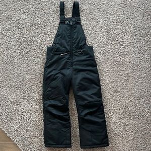 Black boys/girls black snow bibs